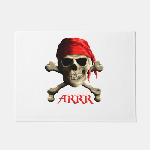 ARRR Talk Like A Pirate Jolly Roger Doormat