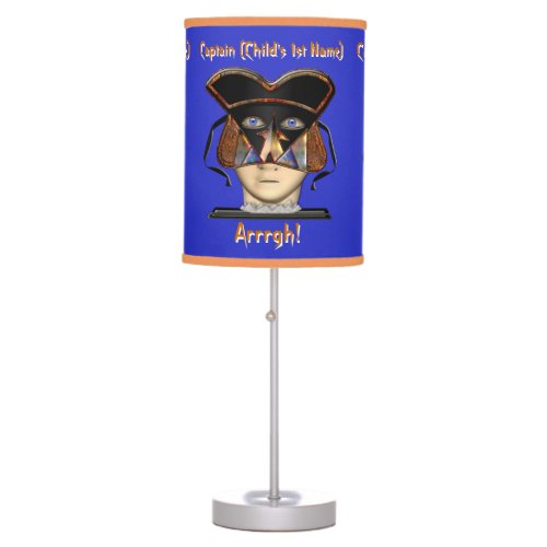 Arrrgh Kids Guardian Pirate Personalized Table Lamp