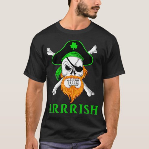 Arrrish Irish St Patricks Day  Pirate Men Funny T_Shirt