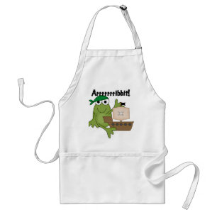 Arrrrrrribbit Frog Pirate Tshirts and Gifts Adult Apron