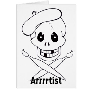 Arrrrtist Pirate (Skull and Crossbones) Cards