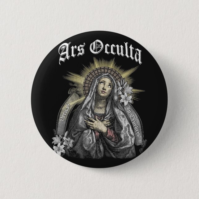 Ars Occulta - Gothic Streetwear Design Button (Front)