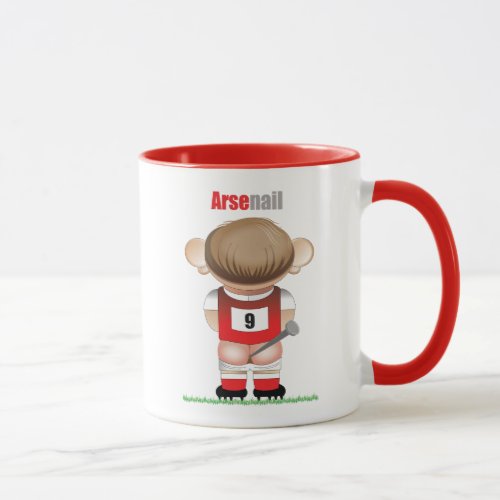 ArseNail Arsenal Funny Football Cartoon Mug