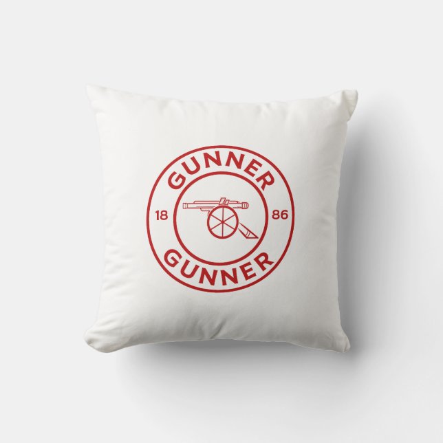 Arsenal gunner throw pillow (Front)