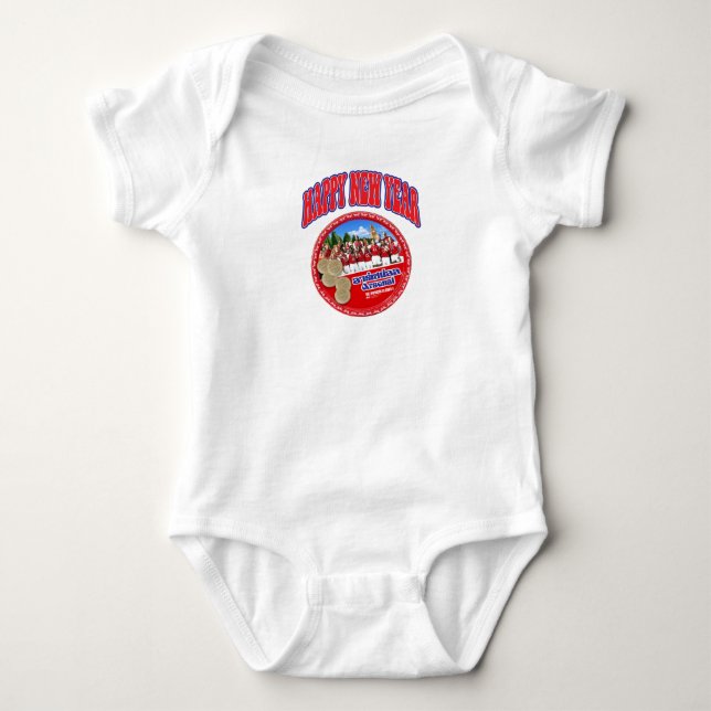 Arsenal Happy New Year. Baby Bodysuit (Front)