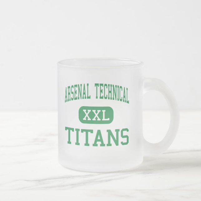Arsenal Technical - Titans - High - Indianapolis Frosted Glass Coffee Mug (Right)