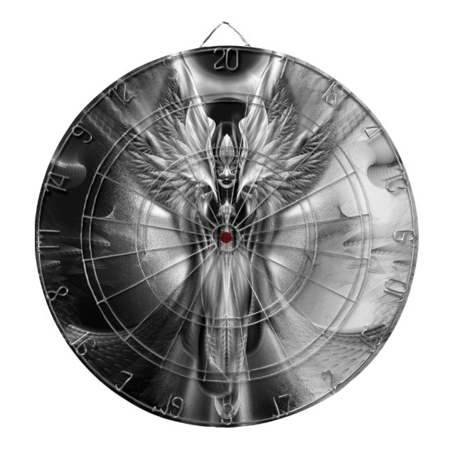 Arsencia The Other Side Of Midnight Dartboard With Darts (Front)