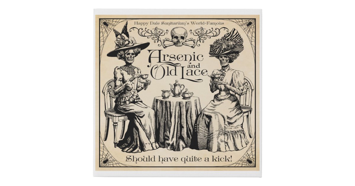 Arsenic and Old Lace Faux Canvas Print