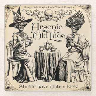 Arsenic and Old Lace Glass Coaster