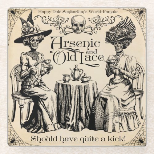 Arsenic and Old Lace Glass Coaster
