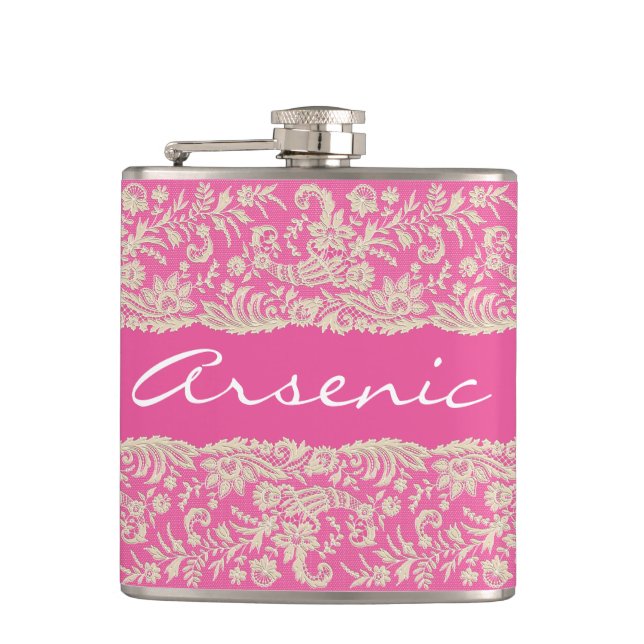 Arsenic and Old Lace Personalize Flask (Front)