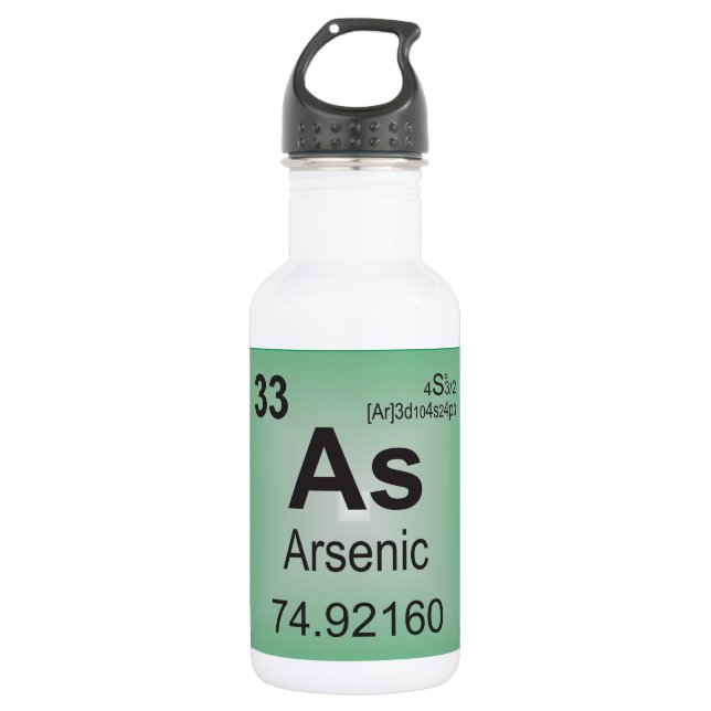 Arsenic Individual Element from Periodic Table Water Bottle (Front)