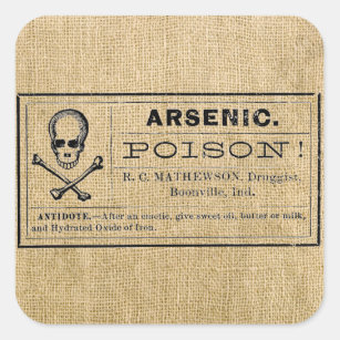 Arsenic Label on Burlap