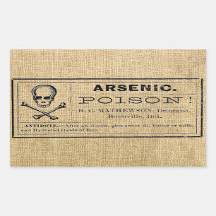 Arsenic Label on Burlap