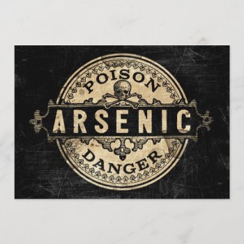 Arsenic Poison Label Vintage Style Invitation by opheliasart at Zazzle