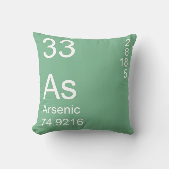 Arsenic Throw Pillow (Front)
