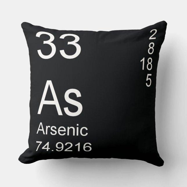 Arsenic Throw Pillow (Front)