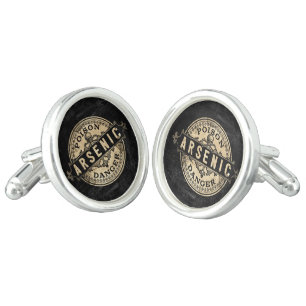 Arsenic Vintage Style Poison Label Cufflinks
