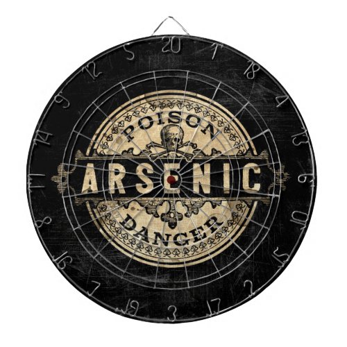 Arsenic Vintage Style Poison Label Dartboard