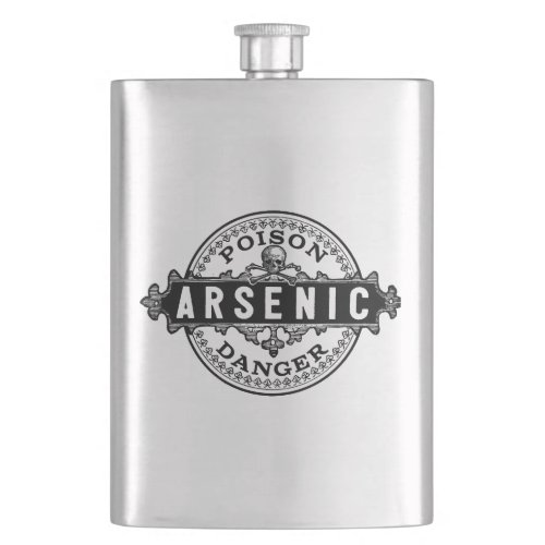 Arsenic Vintage Style Poison Label Flask