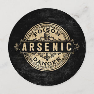 Arsenic Vintage Style Poison Label Invitation