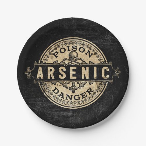 Arsenic Vintage Style Poison Label Paper Plates