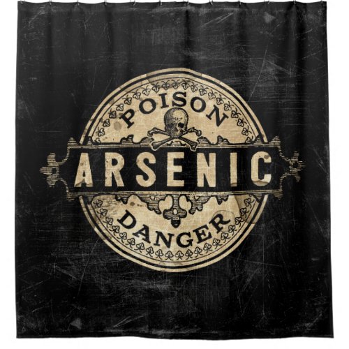 Arsenic Vintage Style Poison Label Shower Curtain