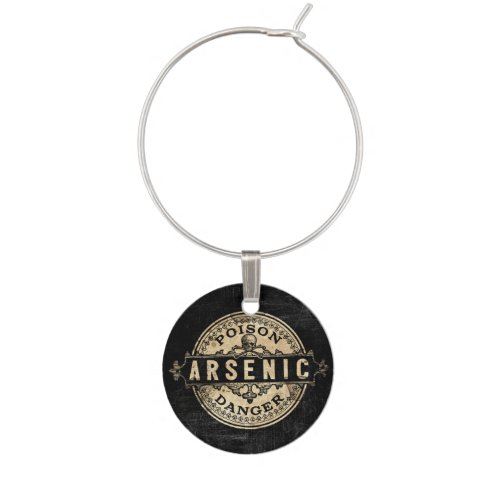 Arsenic Vintage Style Poison Label Wine Glass Charm