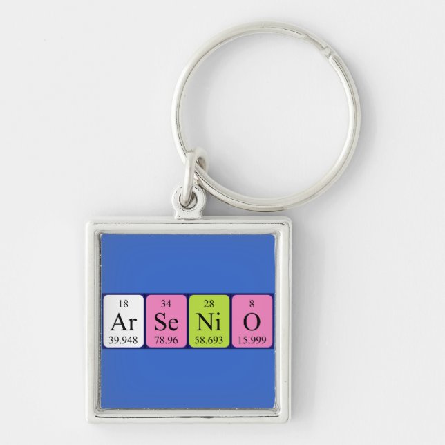 Arsenio periodic table name keyring (Front)