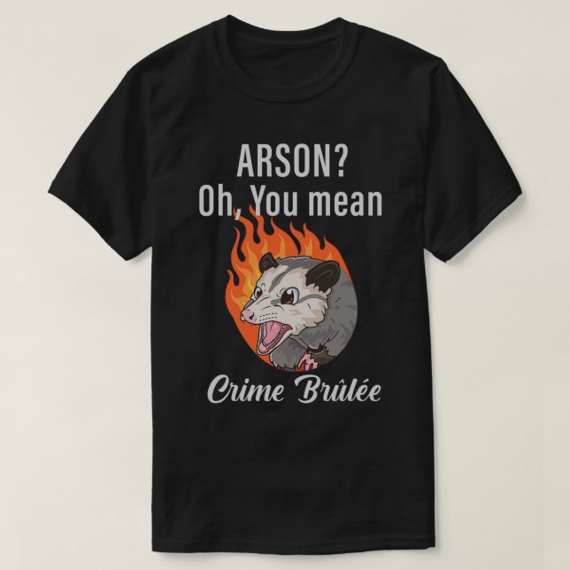 Arson oh you mean crime brle T-Shirt (Design Front)