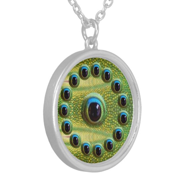 Art101 Dragon Eye Jewel Silver Plated Necklace (Front Left)