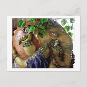 ART101 Ganesha with Holy Water KALASHA Postcard
