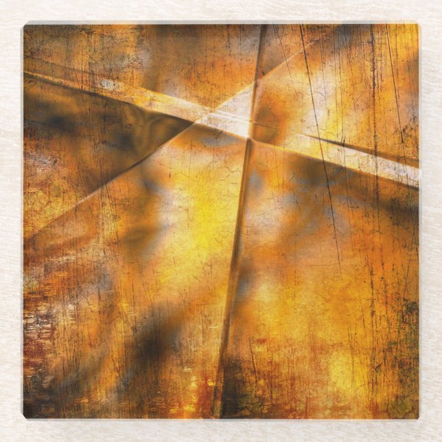 art abstract colorful background glass coaster (Front)