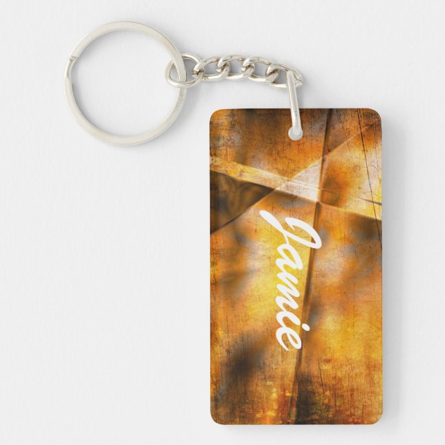 art abstract colorful background keychain (Front)