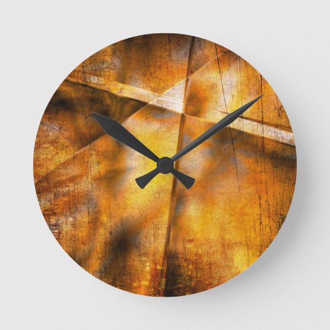 art abstract colorful background round clock (Front)