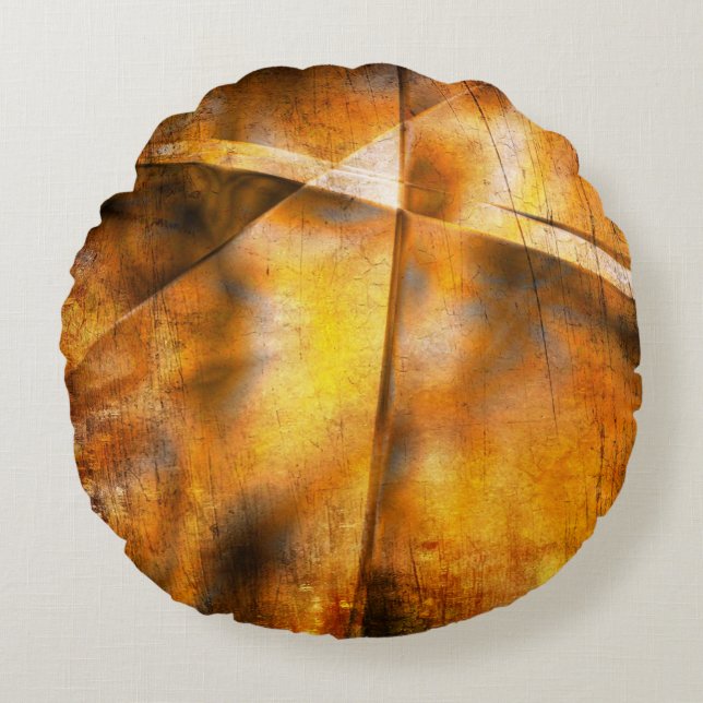 art abstract colorful background round pillow (Front)