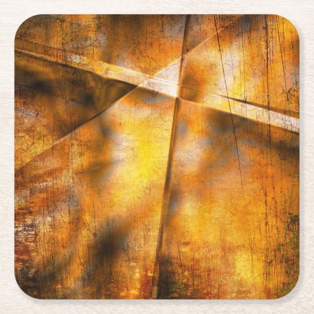 art abstract colorful background square paper coaster (Front)
