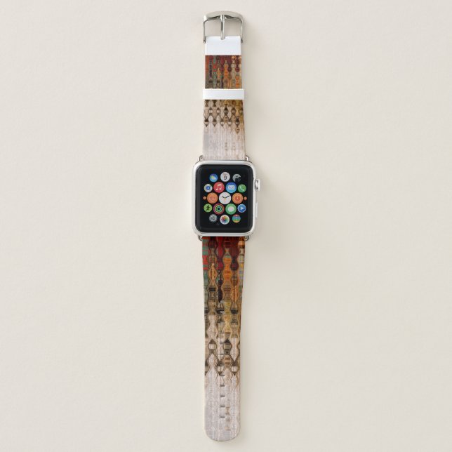 art abstract colorful geometric intersection backg apple watch band (Front)
