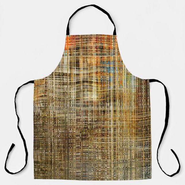 Art abstract colorful geometric intersection backg apron (Front)