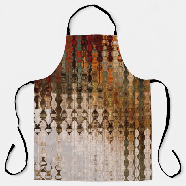 art abstract colorful geometric intersection backg apron (Front)