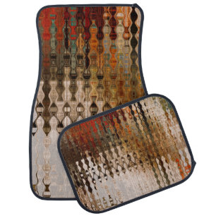 art abstract colorful geometric intersection backg car floor mat