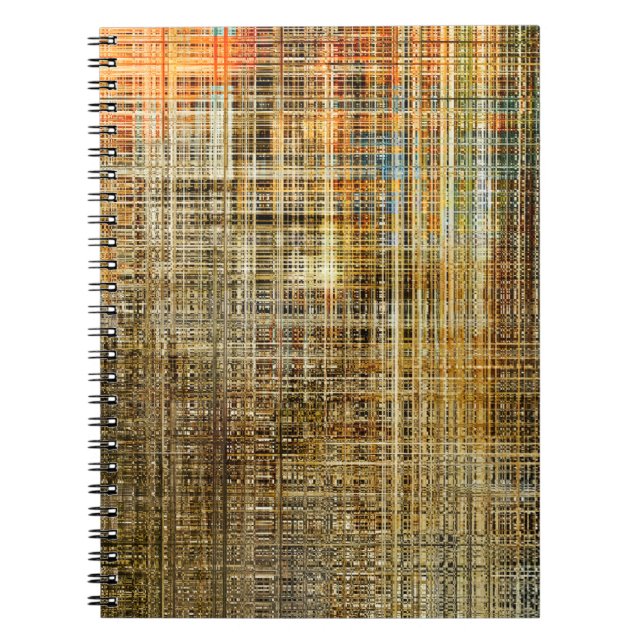 Art abstract colorful geometric intersection backg notebook (Front)