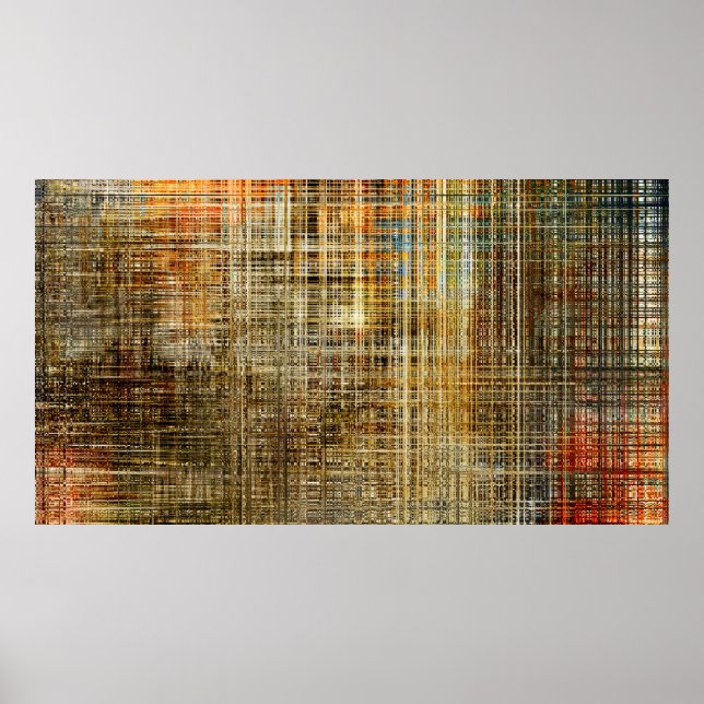 Art abstract colorful geometric intersection backg poster (Front)