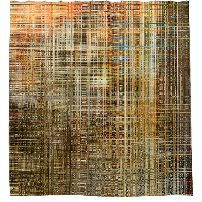 Art abstract colorful geometric intersection backg shower curtain (Front)