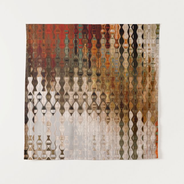 art abstract colorful geometric intersection backg tapestry (Front)