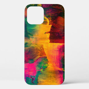 art abstract colorfur vibrant paper backgroundart, iPhone 12 case