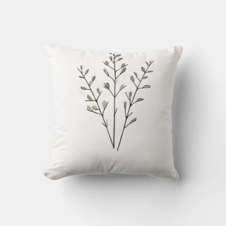 Art Abstract Earthy Branch  Throw Pillow