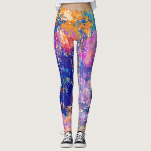 Art Abstract Forest Tropical Color Leggings