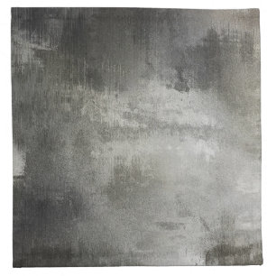 art abstract grunge black and white textured cloth napkin