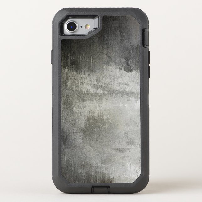art abstract grunge black and white textured otterbox iPhone case (Back)